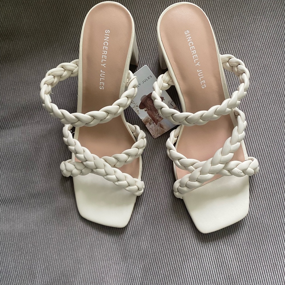 Sincerely Jules White Braided Sandals
